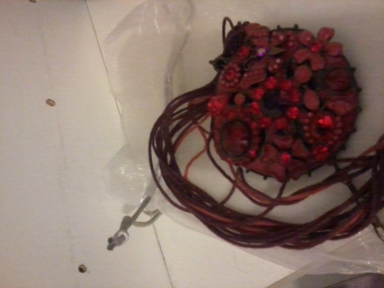 Collier Rosace perle de verre